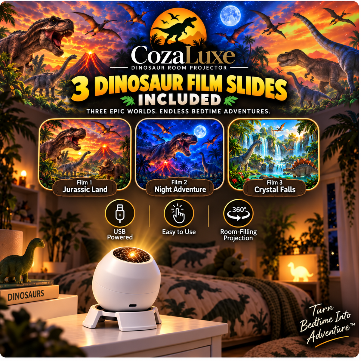 CozaLuxe Dinosaur Light