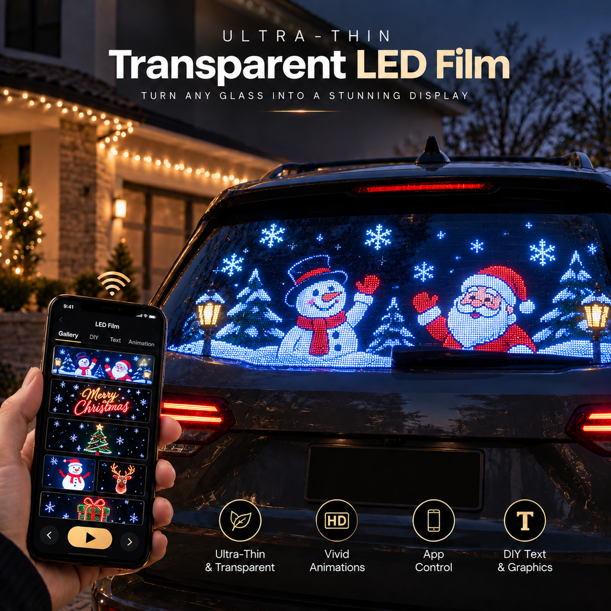 CozaLuxe Christmas LED Film