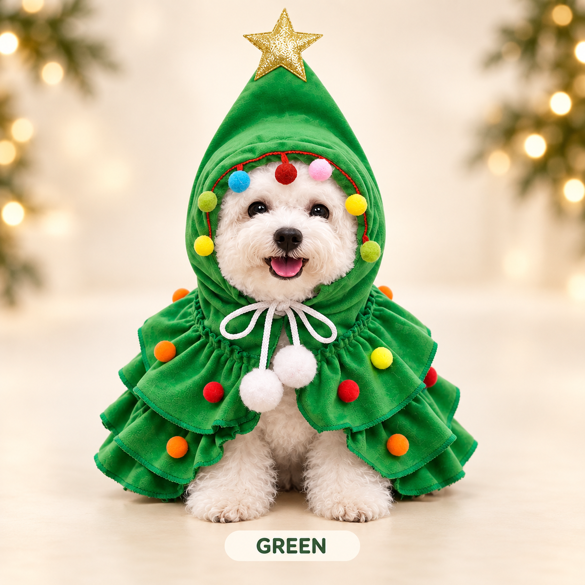 CozaLuxe Christmas Tree Pet Costume