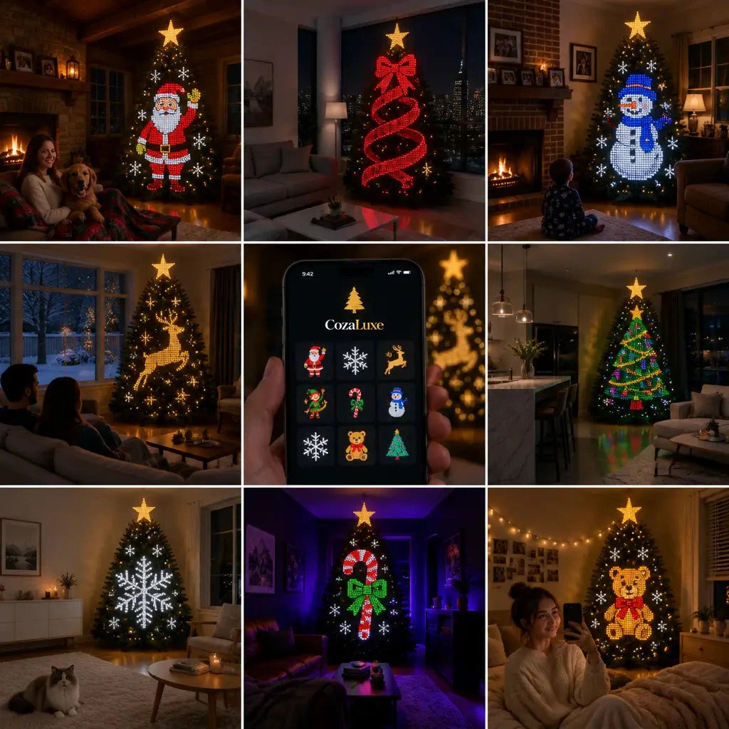 CozaLuxe Smart Animated Christmas Tree Lights