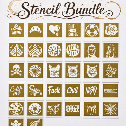 CozaLuxe Latte Art Printer + 4 Stencil Starter Set